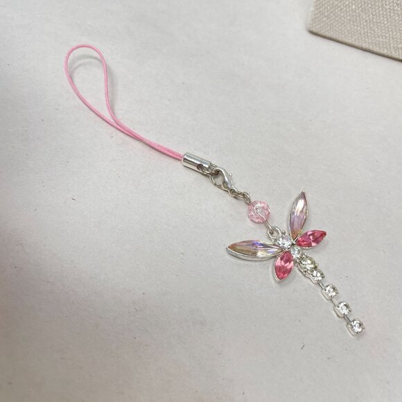 Avon Dragonfly Anywhere Charm Pink Zipper Pull Purse Pendant - Picture 5 of 8